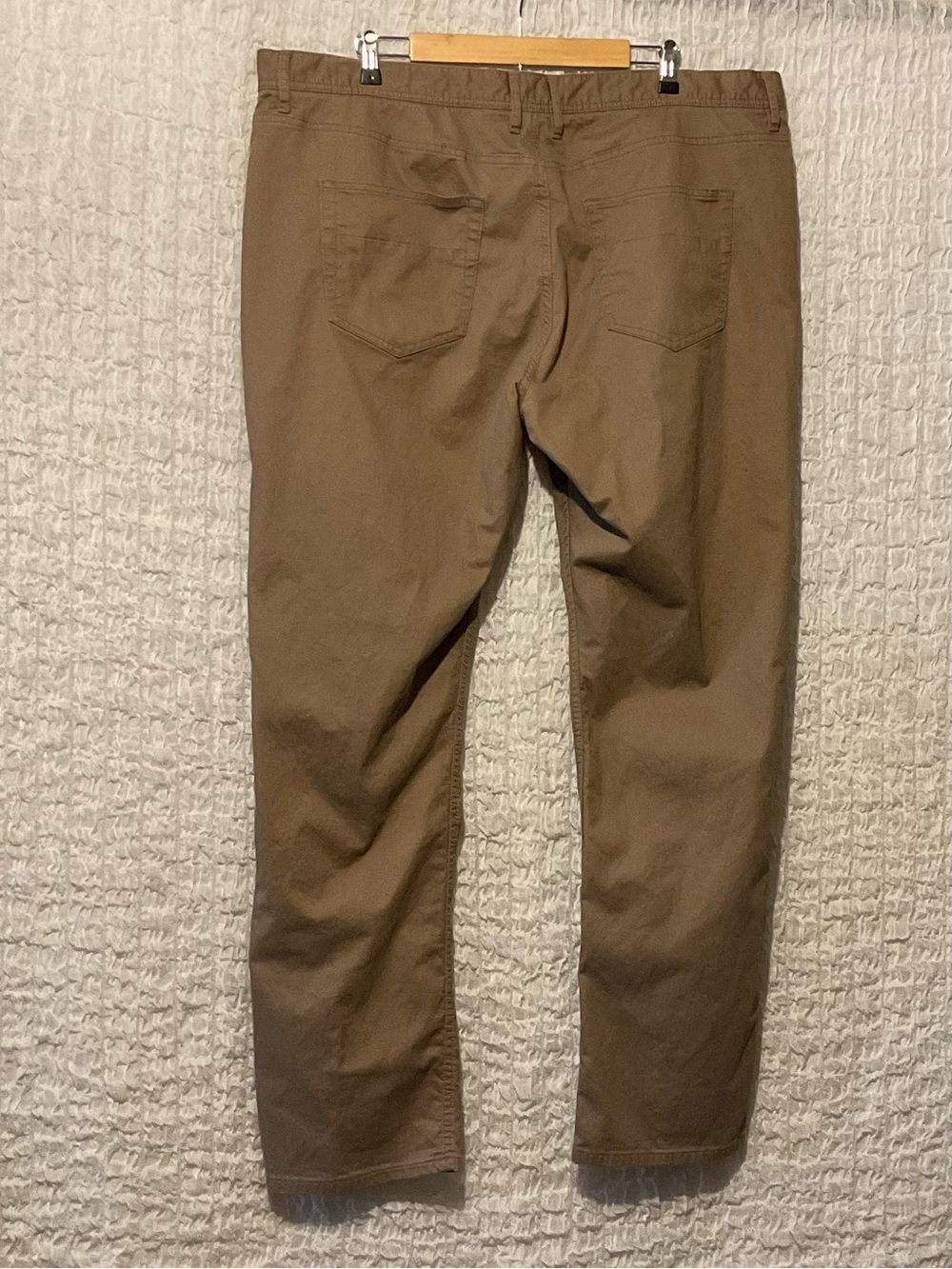 Red Ale by Allsbury Men’s Tan Stretch Chino Pants 42x34 Casual Cotton - Picture 7 of 7